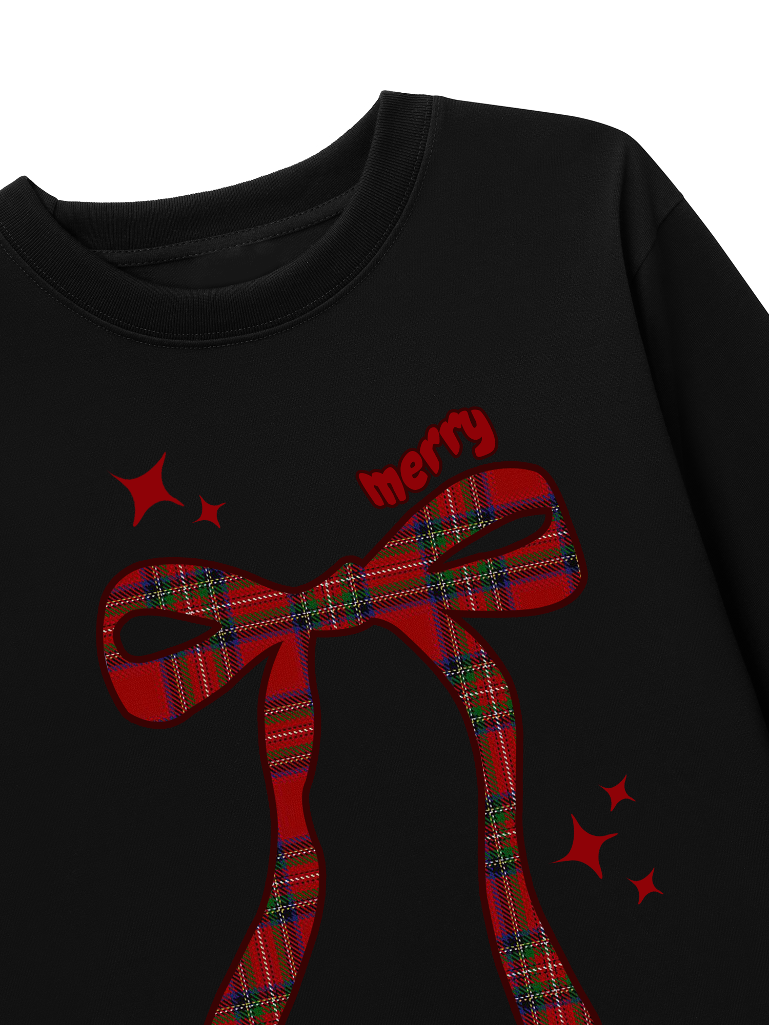Áo Thun Dài Tay Merry Plaid Bow