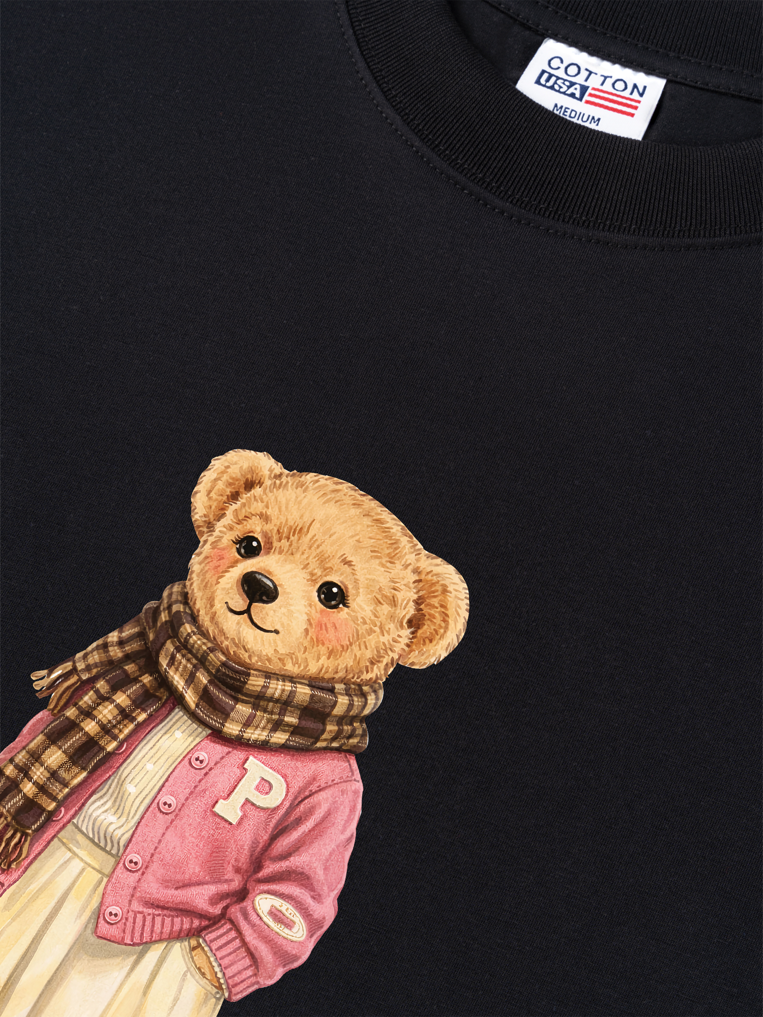 Áo Thun Relaxed Fit Pink Girl Bear