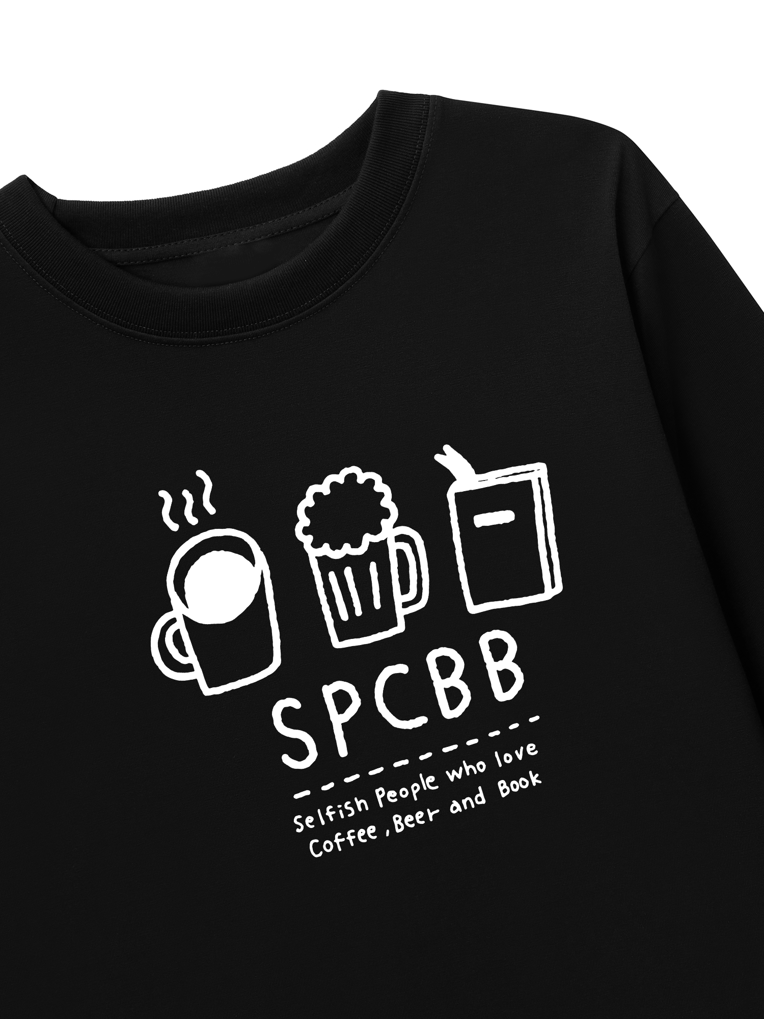 Áo Thun Dài Tay Selfish People Who Love Coffee Beer And Book