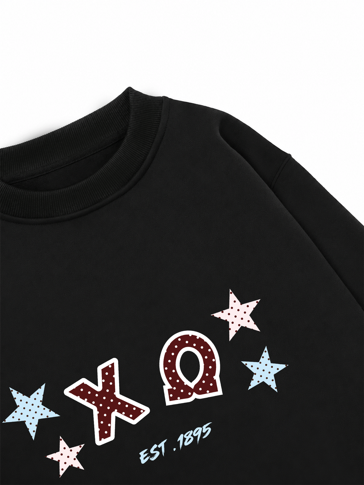 Áo Sweater Nỉ Hai Da Dotty Mood Midnight Polka
