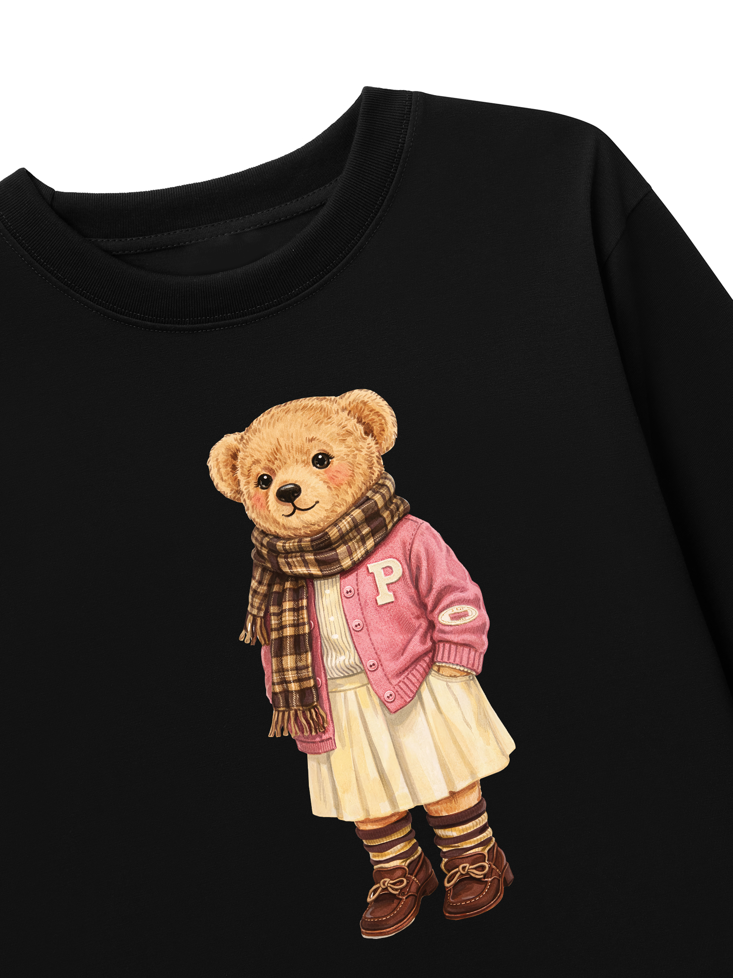 Áo Thun Dài Tay Pink Girl Bear
