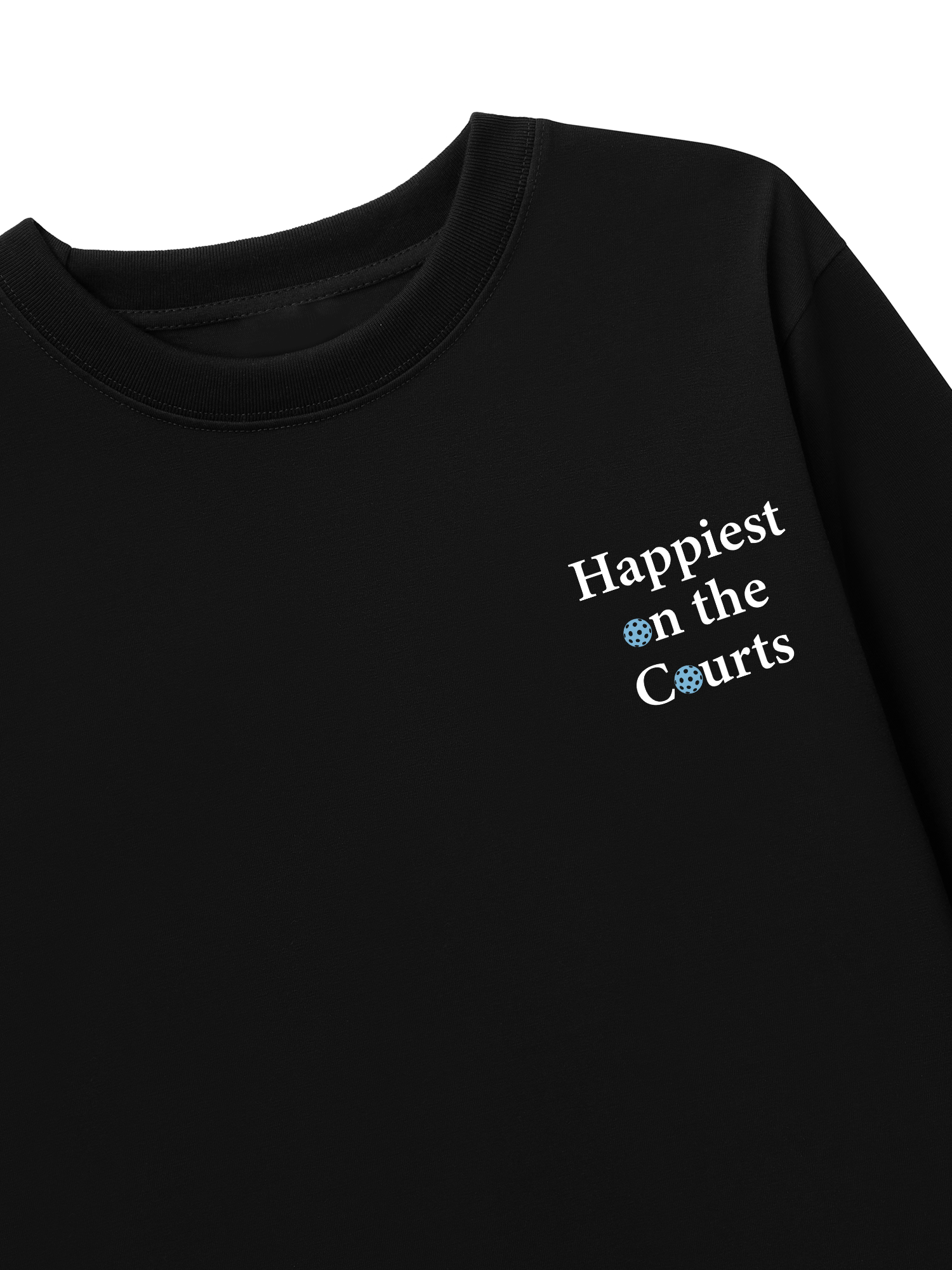 Áo Thun Dài Tay Pickleball Happiest on the Courts