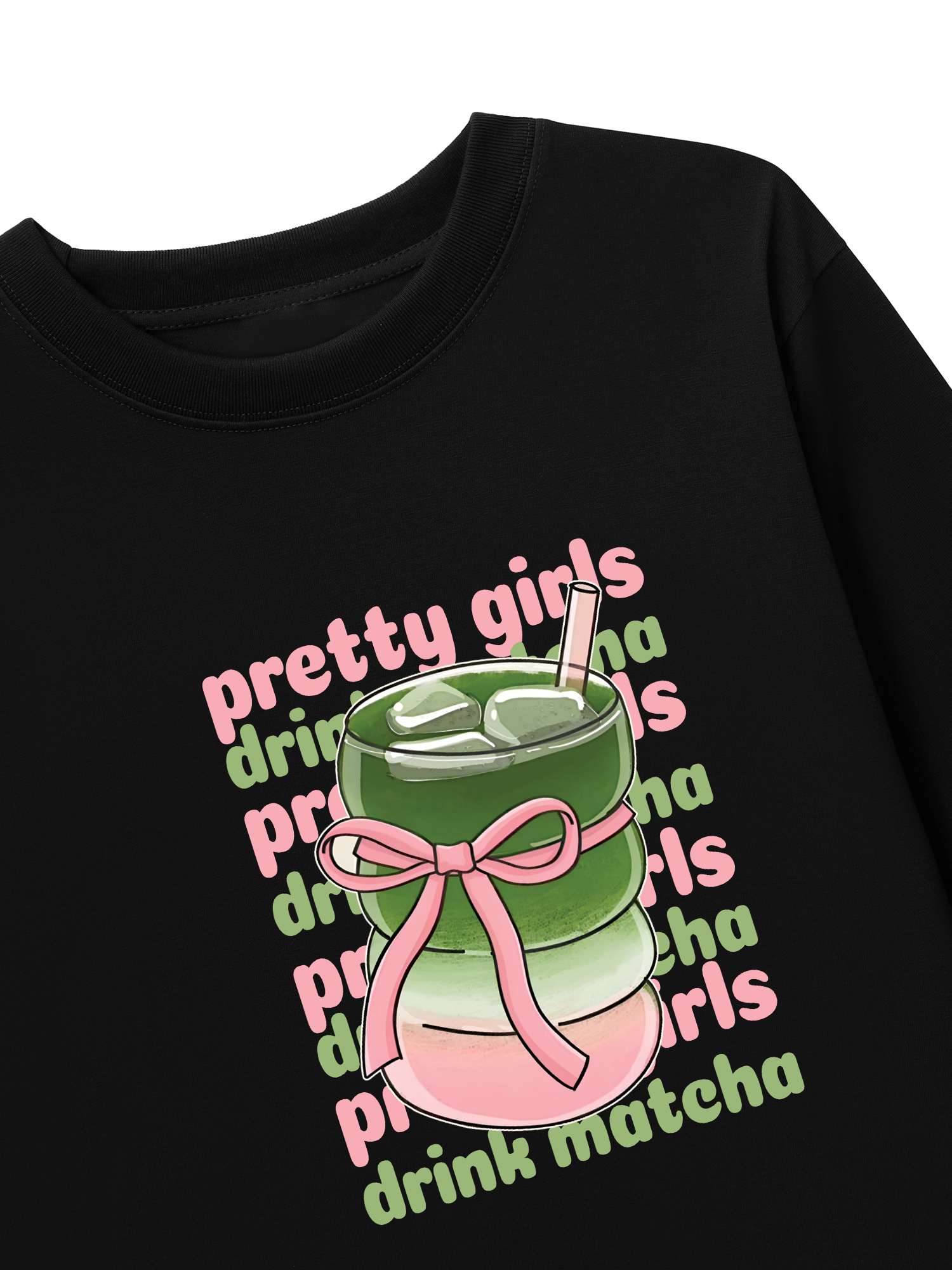 Áo Thun Dài Tay Pretty Girls Drink Matcha