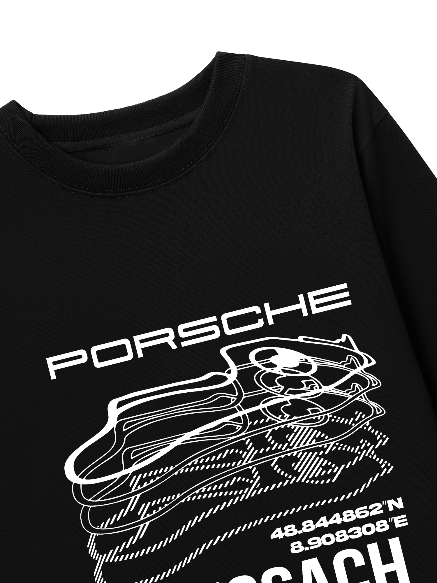 Áo Thun Dài Tay Porsche Weissach Map