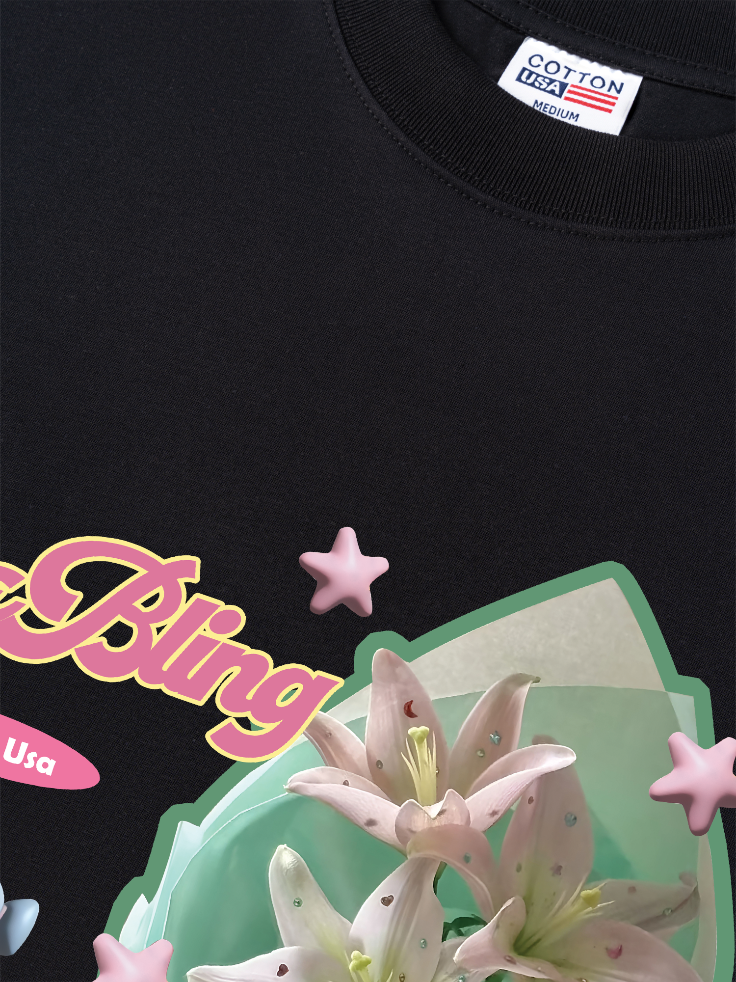 Áo Thun Relaxed Fit Bling The Bling Pink Lily