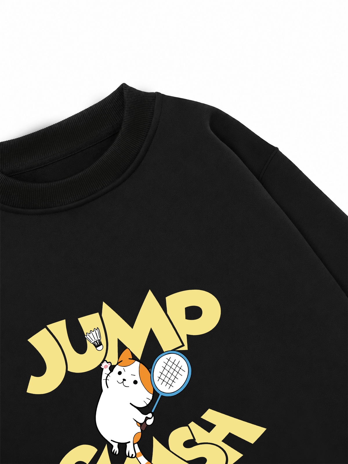 Áo Sweater Nỉ Hai Da Badminton Cat Jump Smash