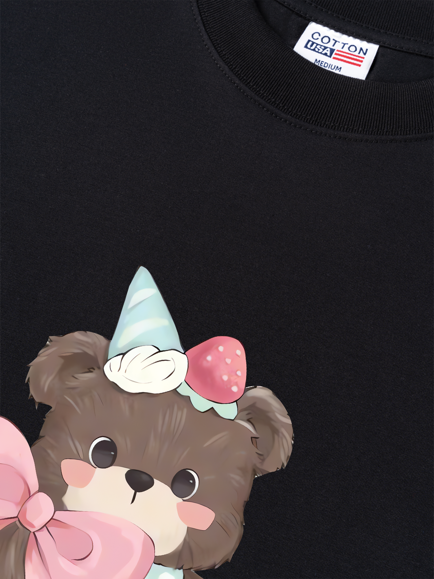 Áo Thun Relaxed Fit Soft Paw Strawberry Bear