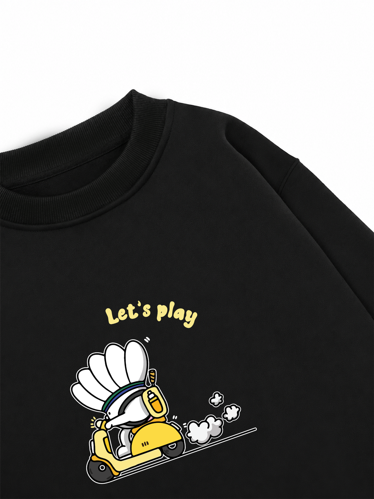 Áo Sweater Nỉ Hai Da Badminton Let's Play