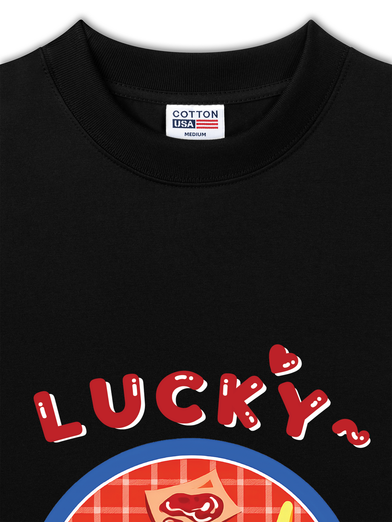 Áo Thun Relaxed Fit Yummy Mood Lucky Hamburger