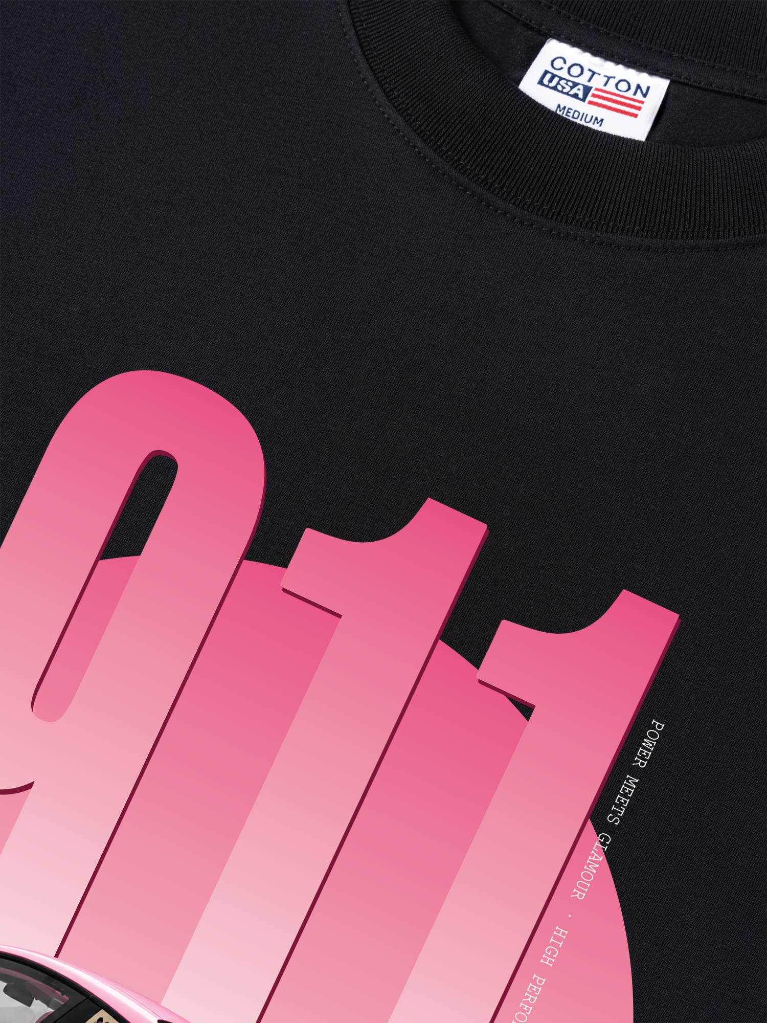 Áo Thun Relaxed Fit Car 911 Icon In Pink