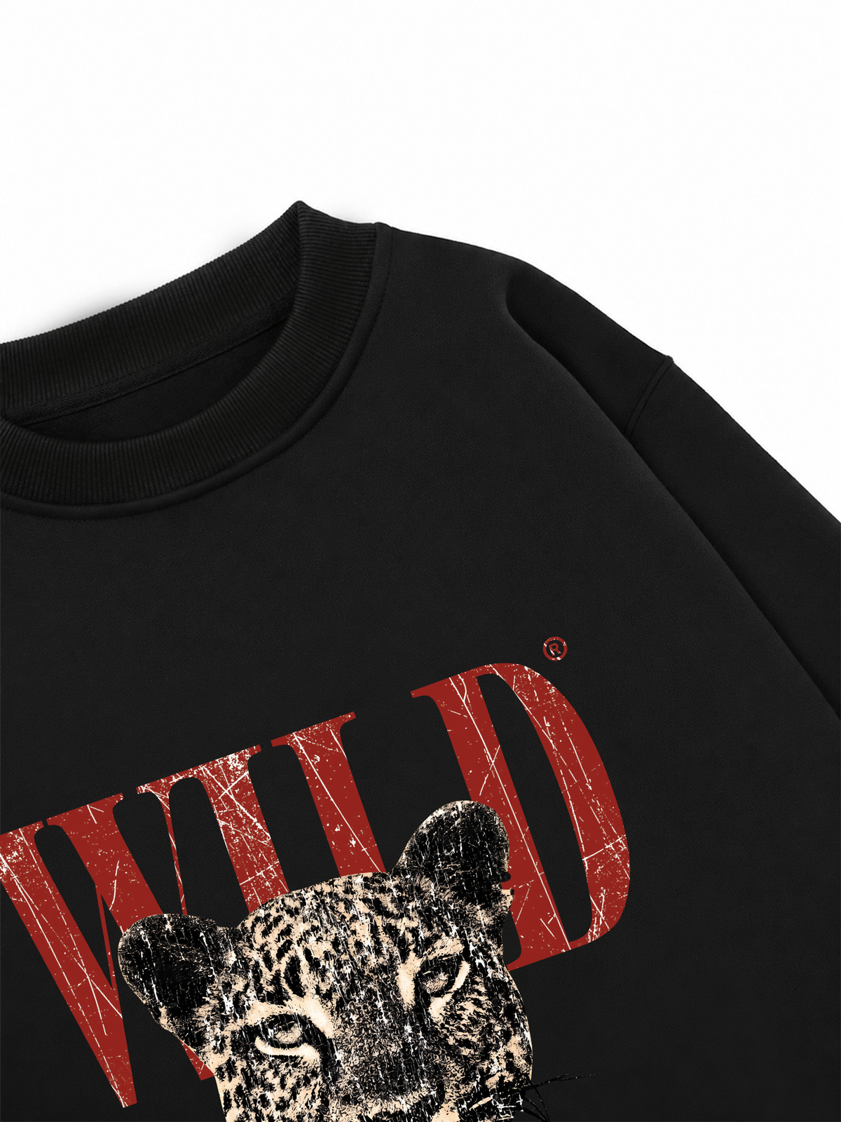 Áo Sweater Nỉ Hai Da Urban Leopard Crimson Wild