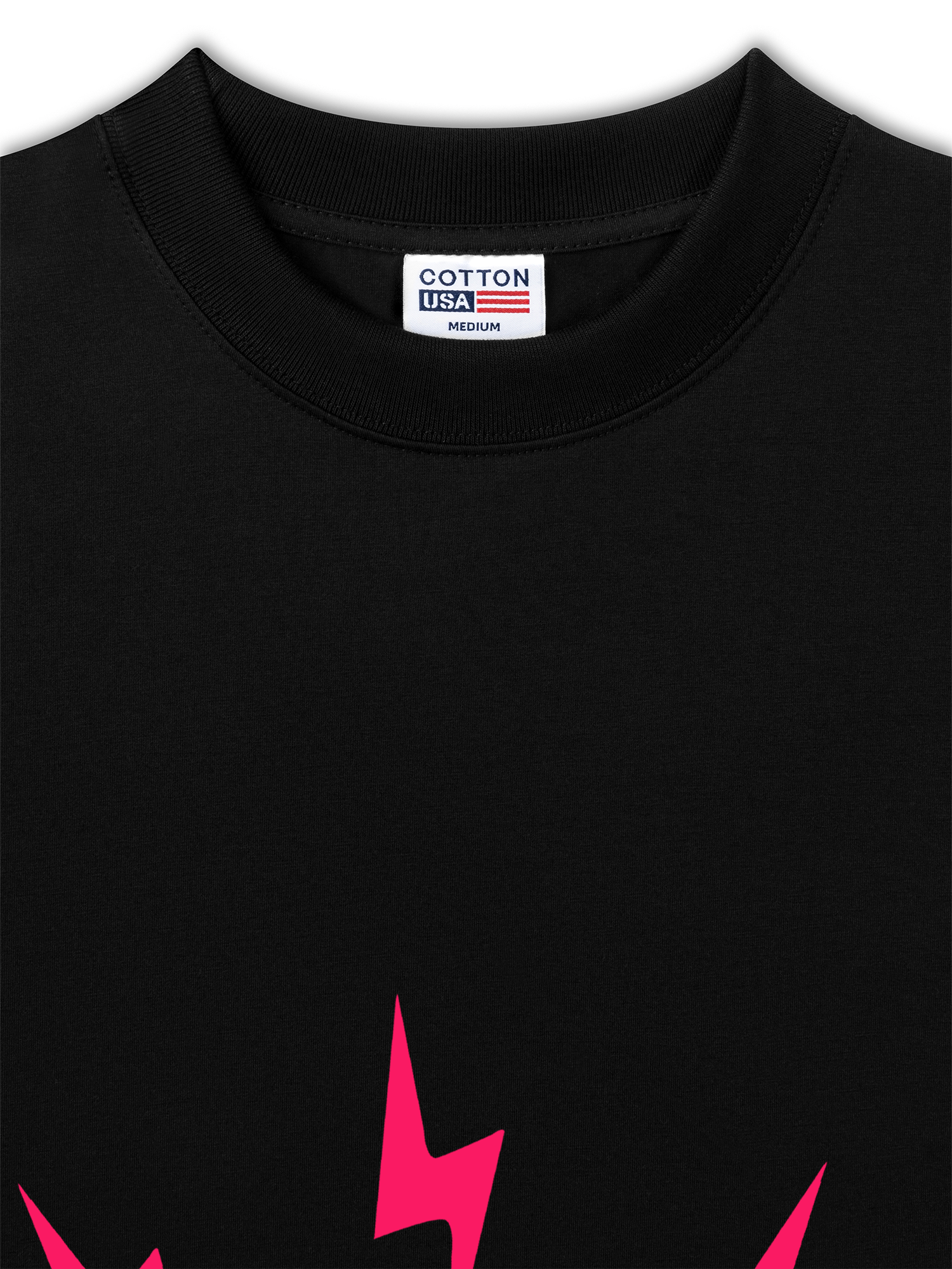 Áo Thun Relaxed Fit Black Pink Cute APT