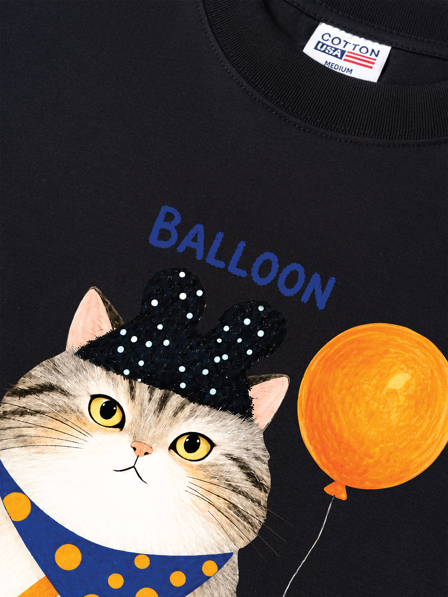 Áo Thun Relaxed Fit Soft Paw Meaw With Balloon