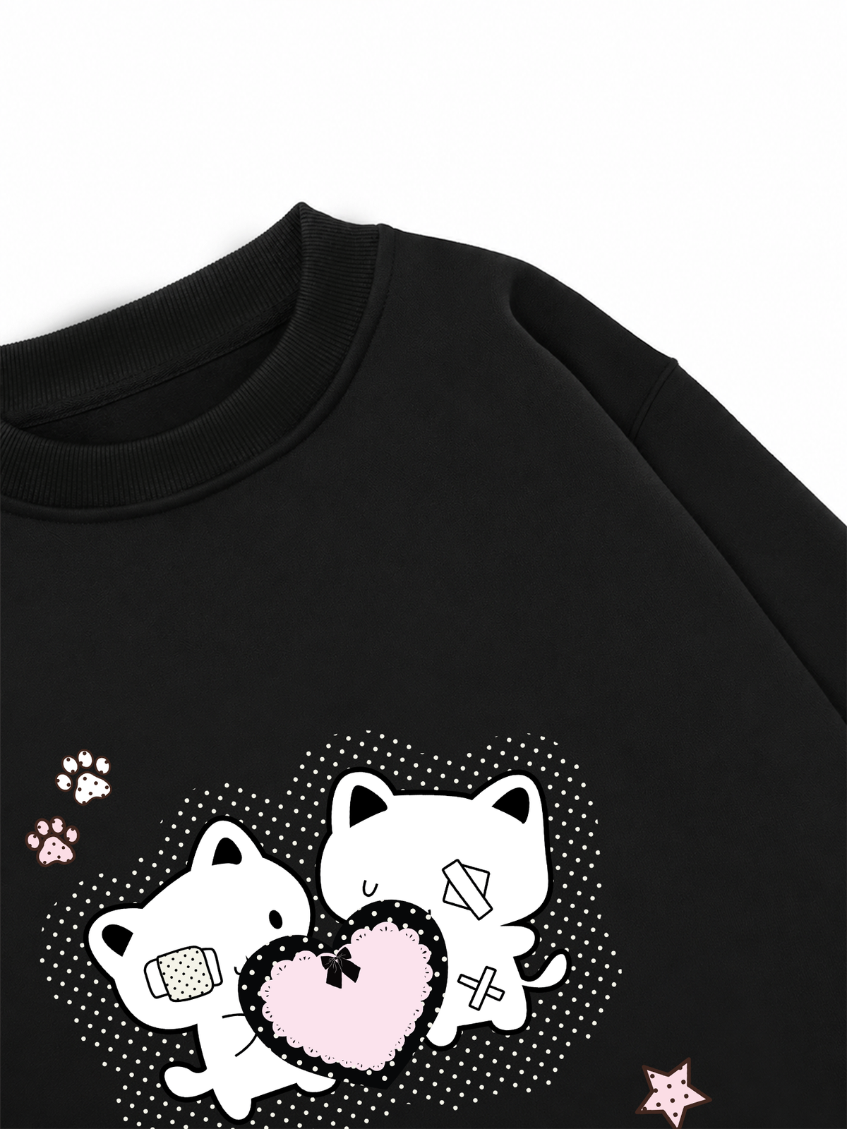 Áo Sweater Nỉ Hai Da Dotty Mood Starlight Kitty Care