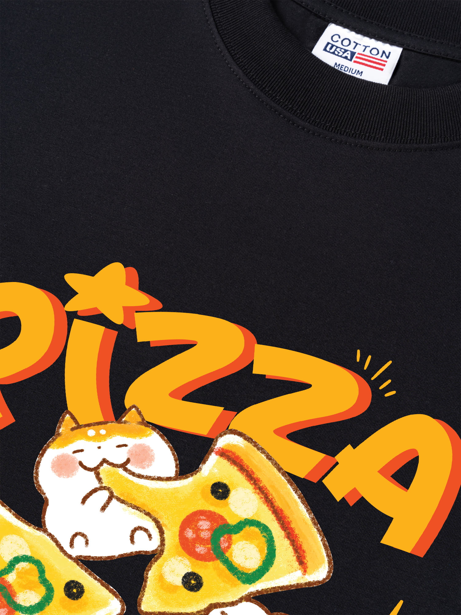 Áo Thun Relaxed Fit Yummy Mood Pizza