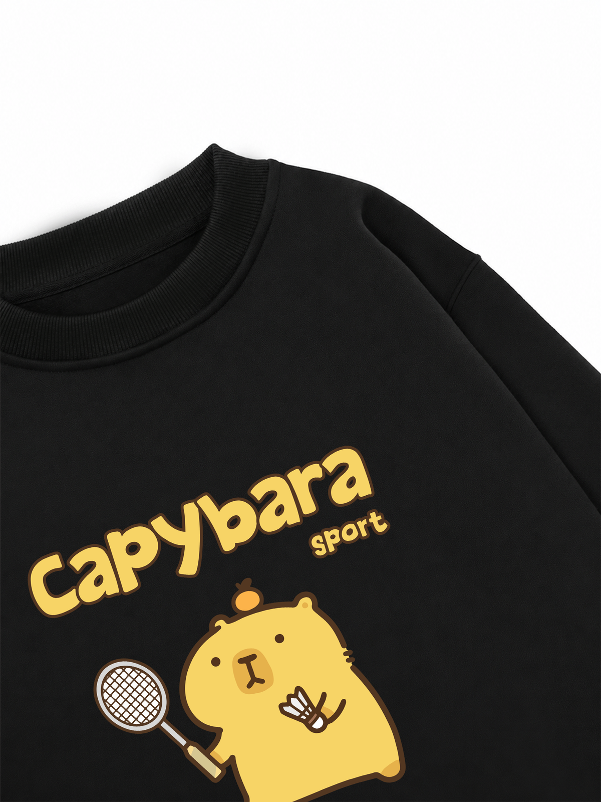 Áo Sweater Nỉ Hai Da Badminton Capybara Sport