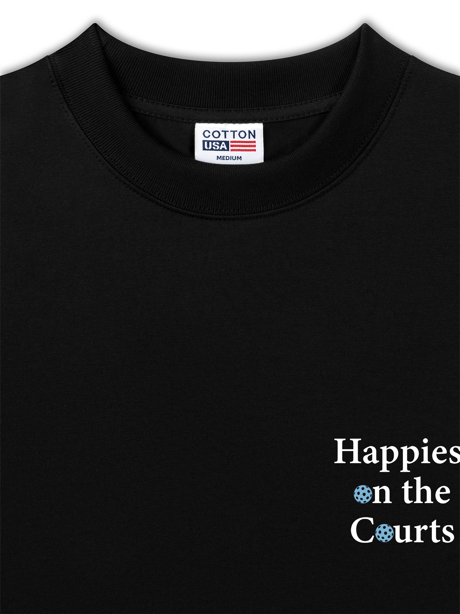 Áo Thun Relaxed Fit Pickleball Happiest on the Courts