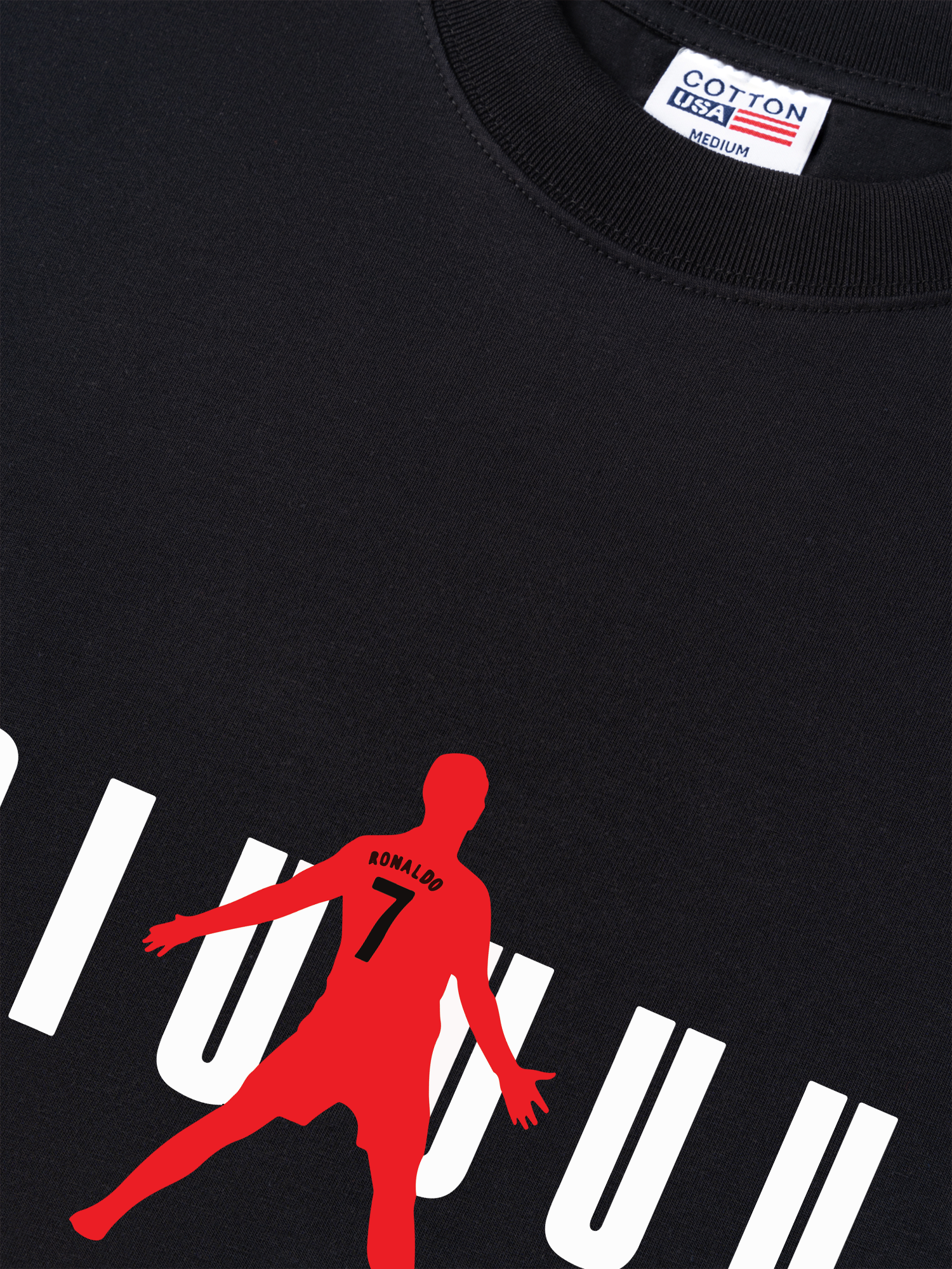 Áo Thun Relaxed Fit Áo Thun SIUUUU Black And Red