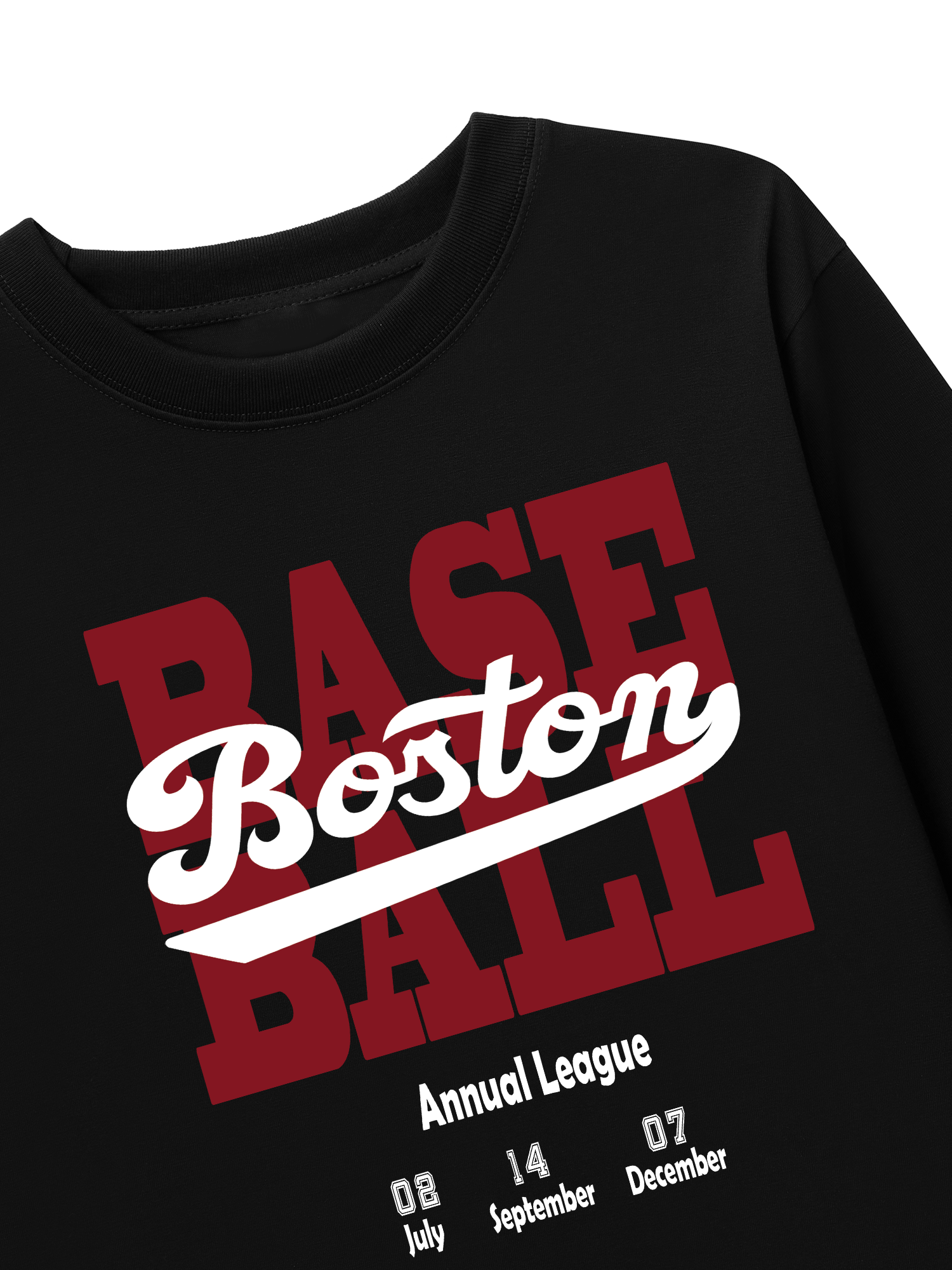 Áo Thun Dài Tay Baseball Boston League