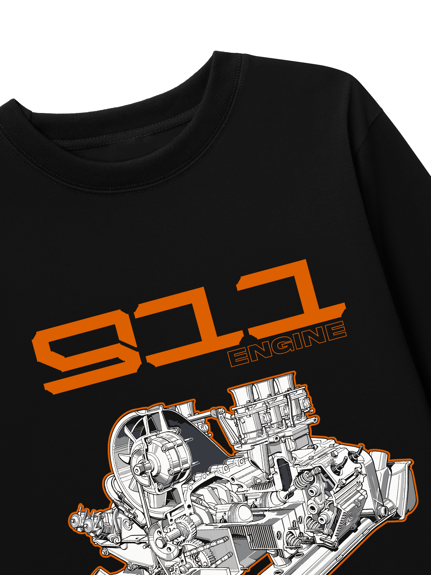 Áo Thun Dài Tay Porsche 911 Engine