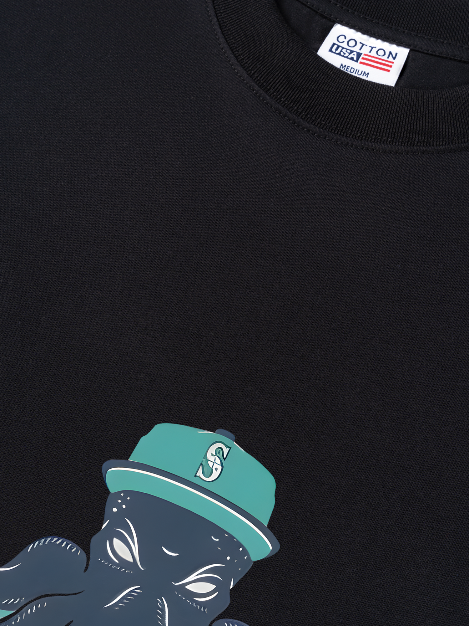 Áo Thun Relaxed Fit Baseball Green Octopus