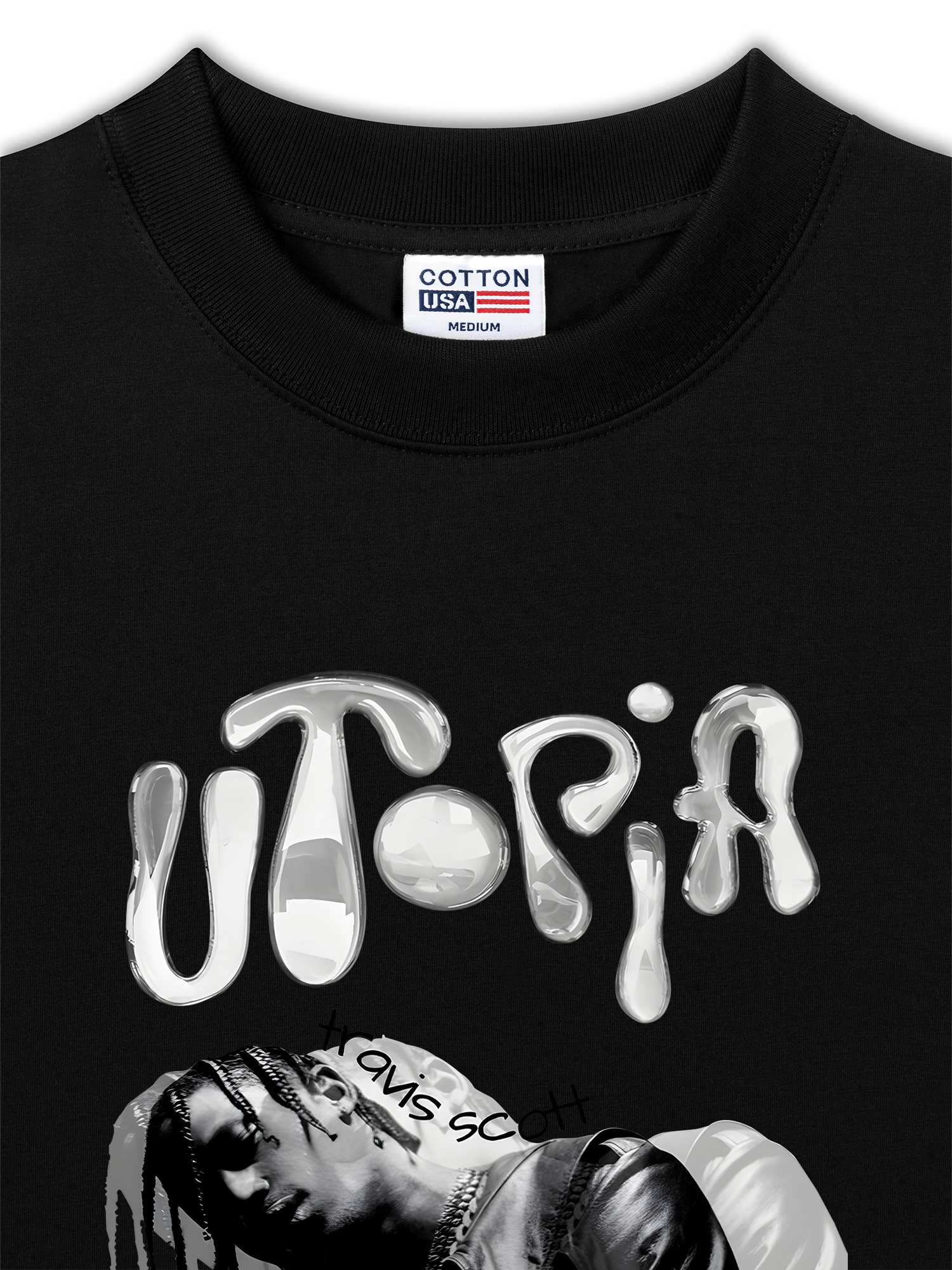 Áo Thun Relaxed Fit Rapper Travis Scott Utopia