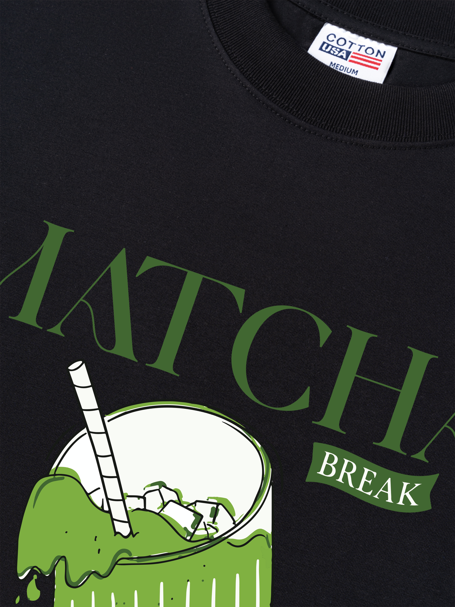 Áo Thun Relaxed Fit Daily Cup Matcha Đá Xay