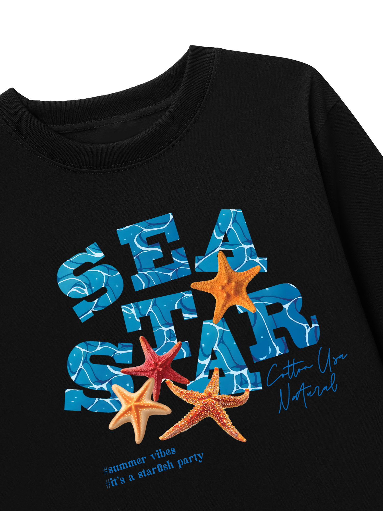 Áo Thun Dài Tay Tropical Starfish Parrty Sea Water