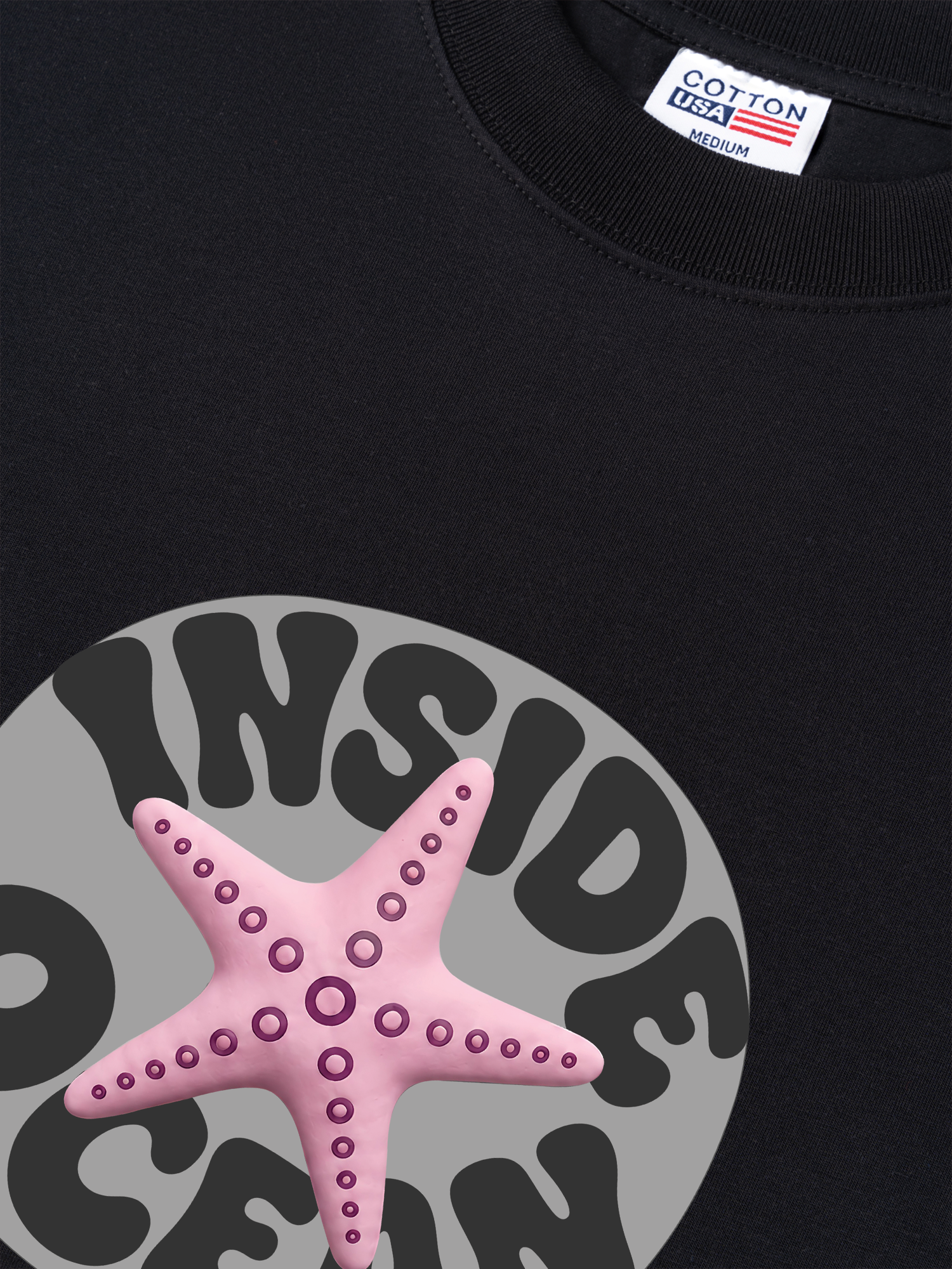 Áo Thun Relaxed Fit Inside Ocean Pink StarFish