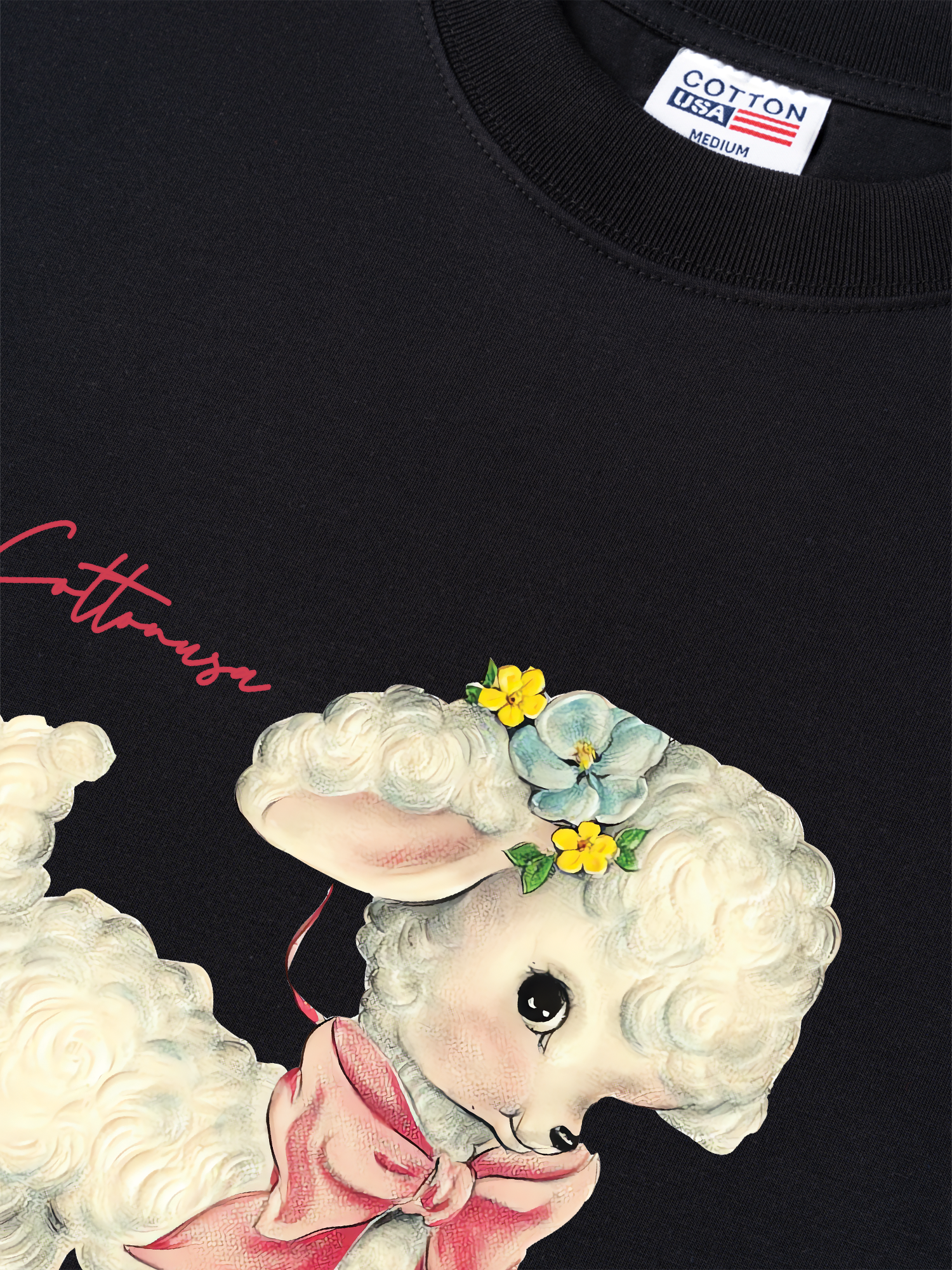 Áo Thun Relaxed Fit Soff Paw Cute Sheep