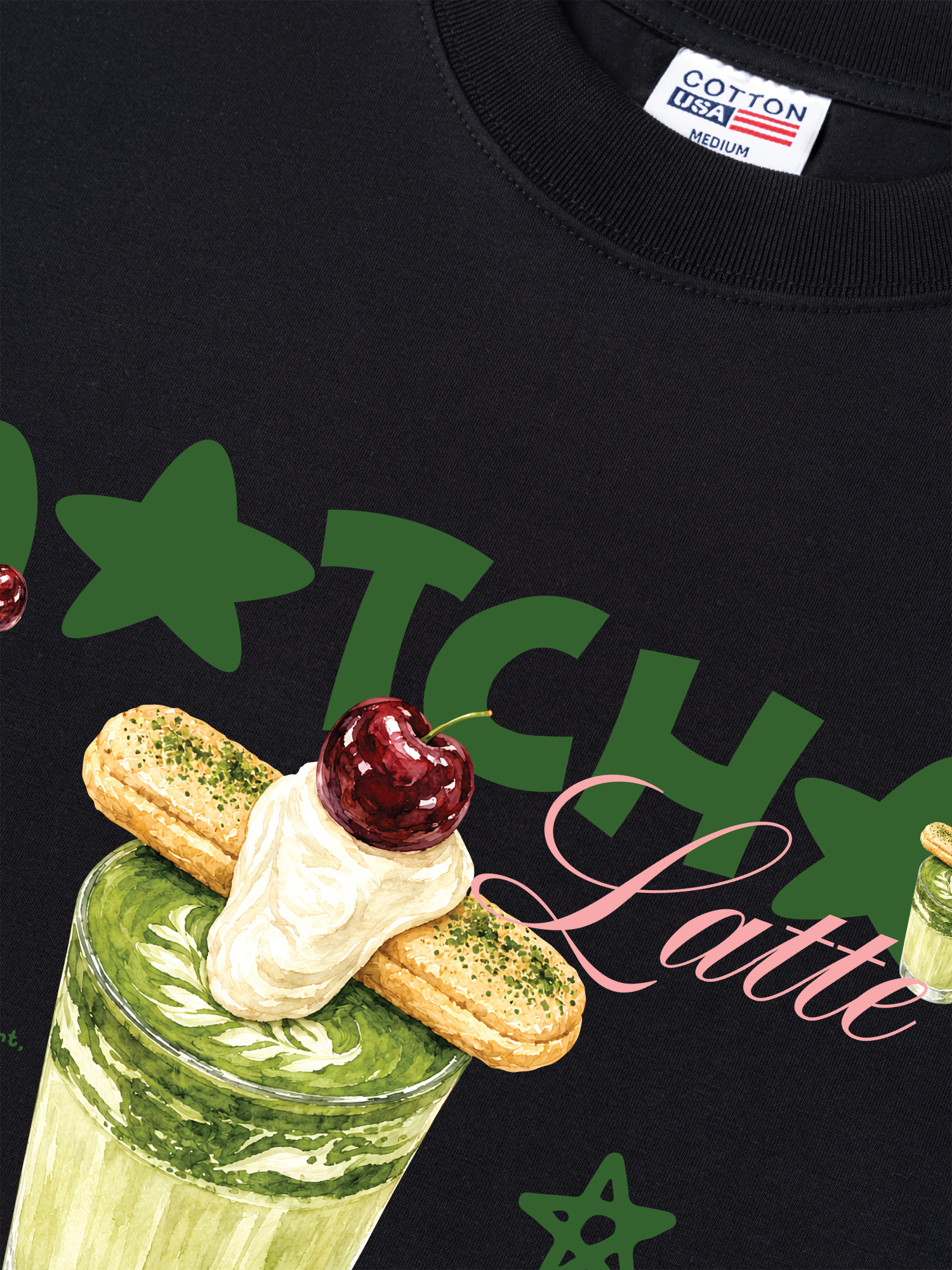Áo Thun Relaxed Fit Daily Cup Matcha Latte Kem Cheese