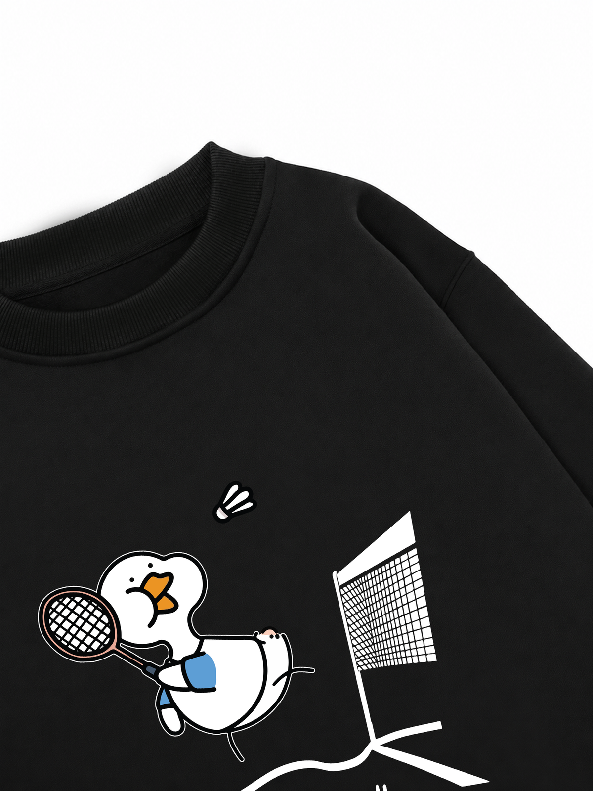 Áo Sweater Nỉ Hai Da Badminton The Shuttle Duck