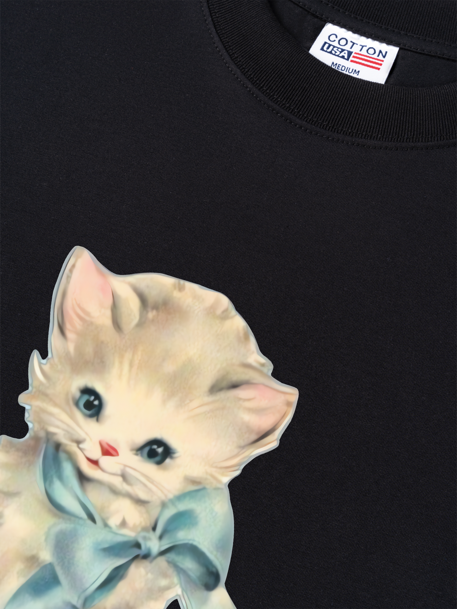 Áo Thun Relaxed Fit Soft Paw Blue Bow