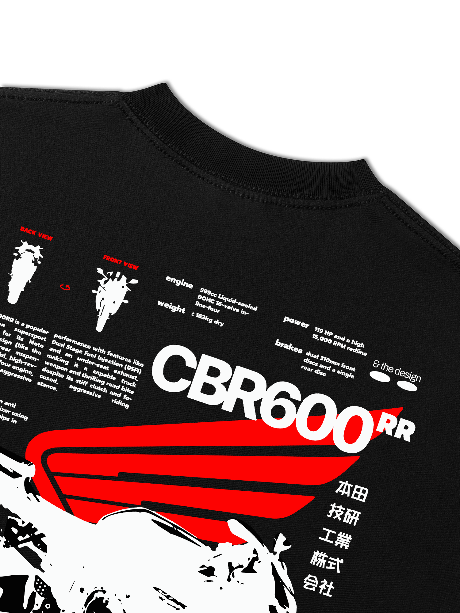 Áo Thun Relaxed Fit CBR 600 RR The Design