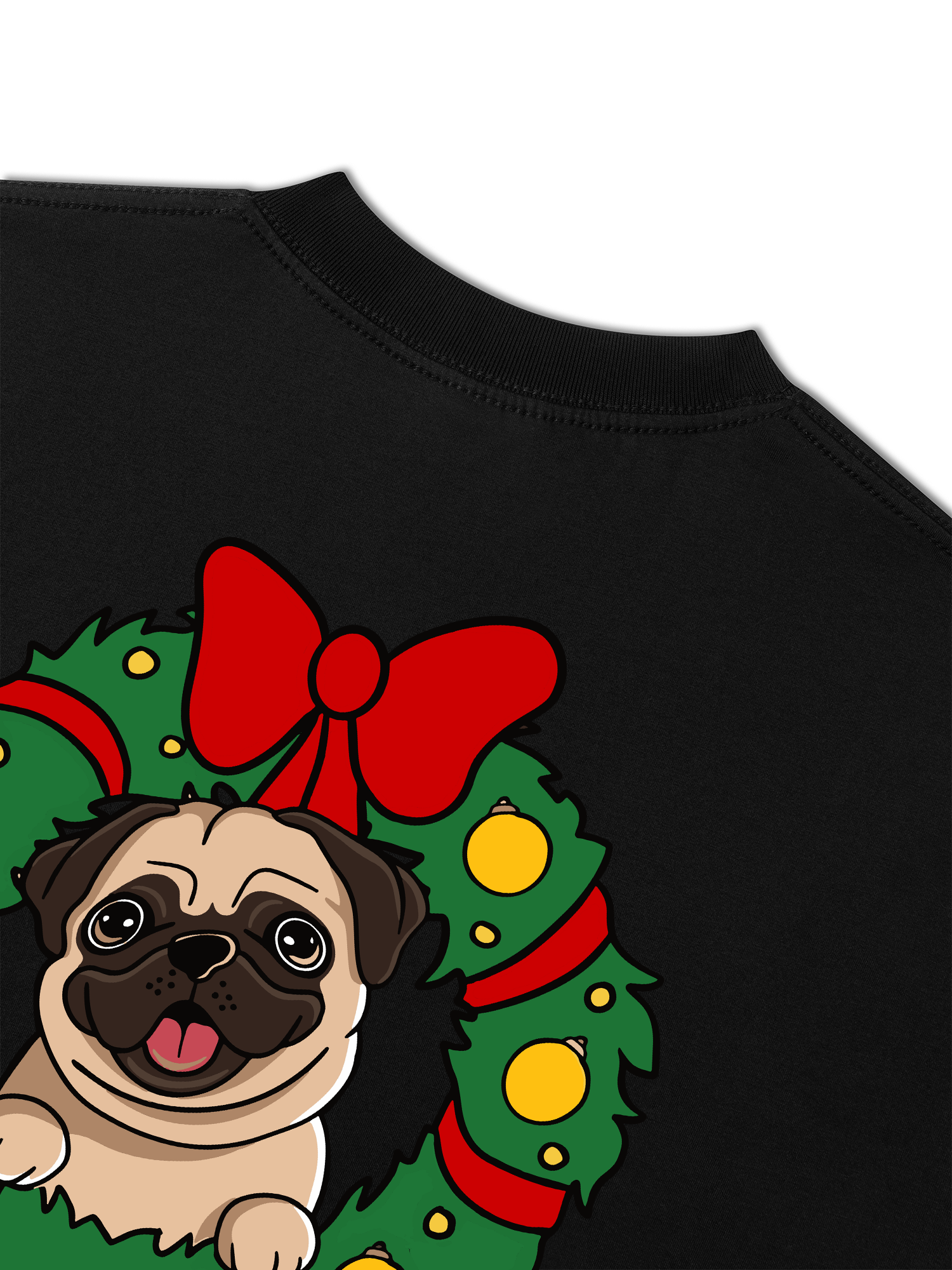 Áo Thun Relaxed Fit Pug In A Wreath