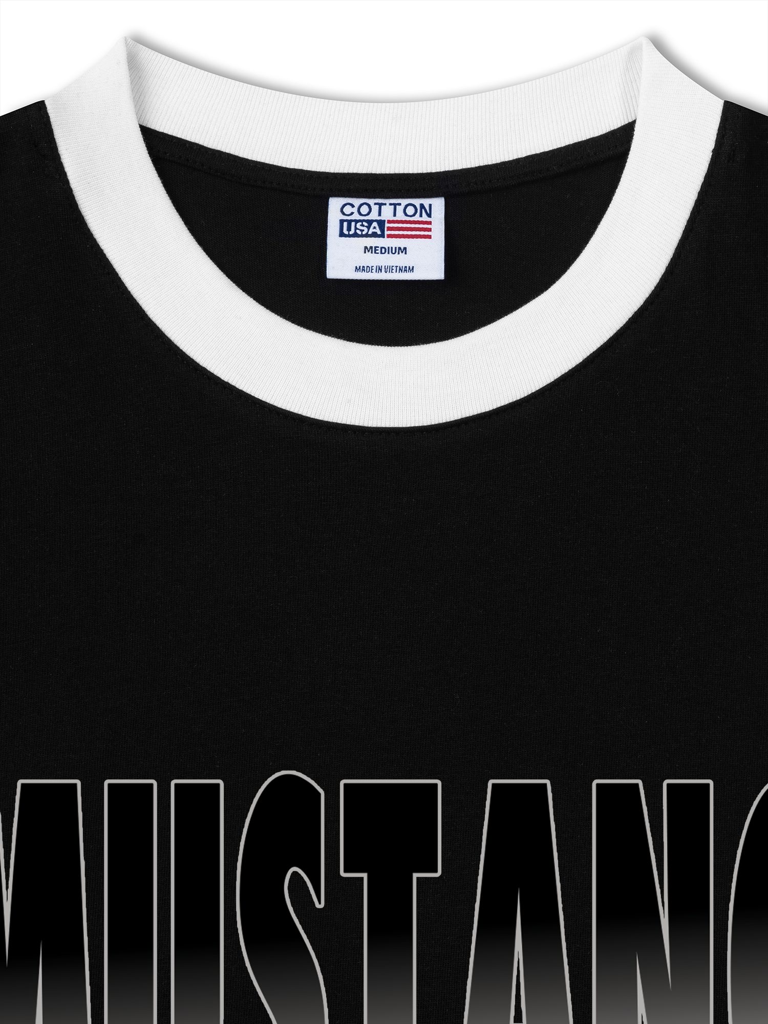 Áo Thun Ringer Relaxed Fit Mustang Black Version