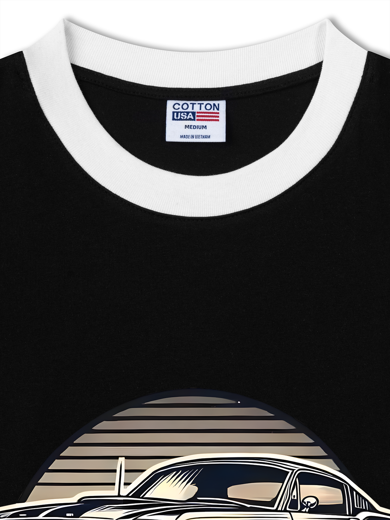 Áo Thun Ringer Relaxed Fit Mustang Fans