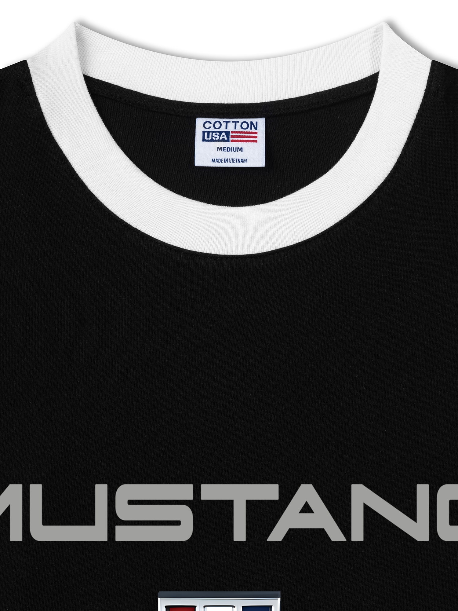 Áo Thun Ringer Relaxed Fit Mustang Silver Logo