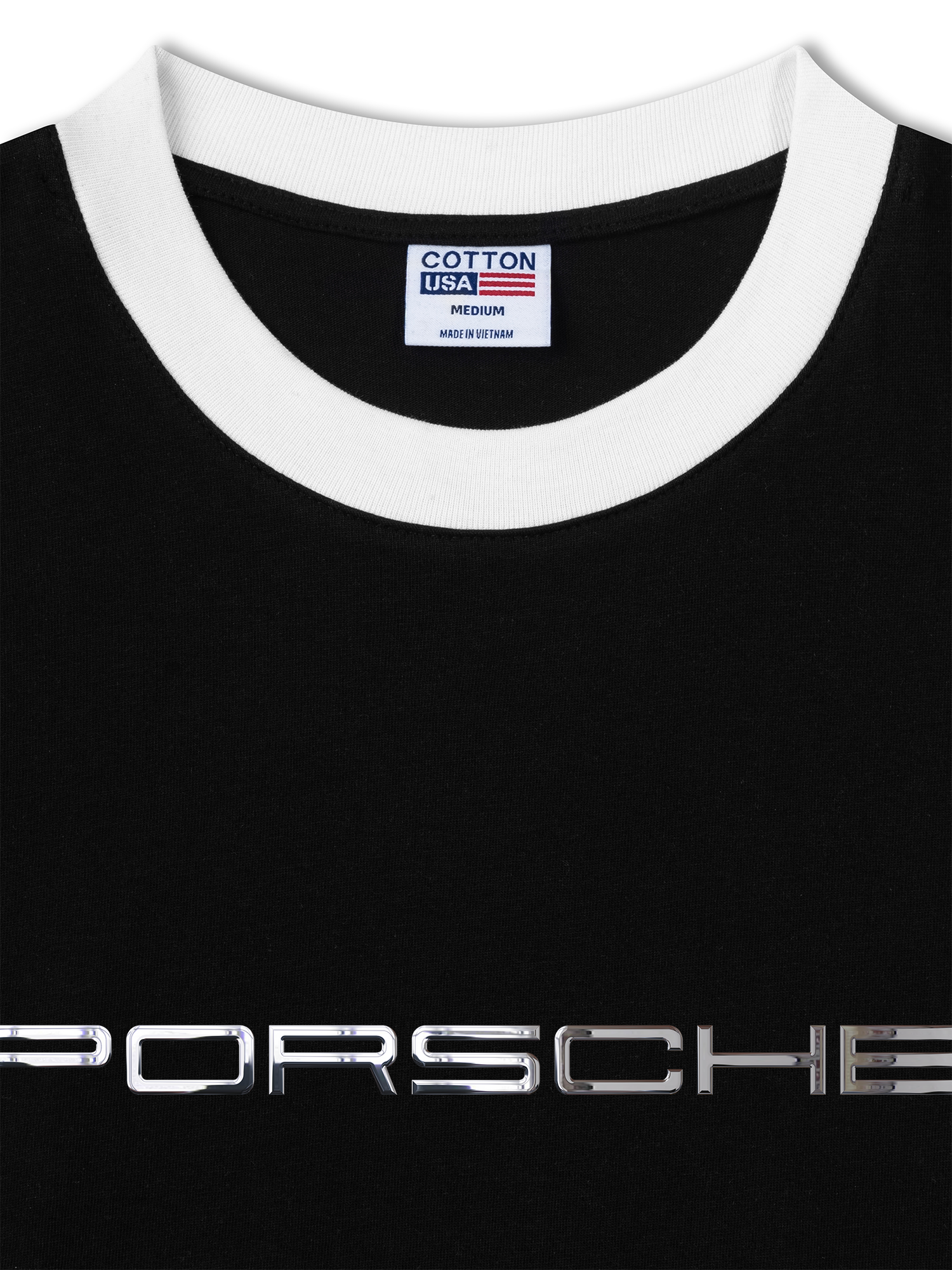 Áo Thun Ringer Relaxed Fit Porsche Chrome Typo