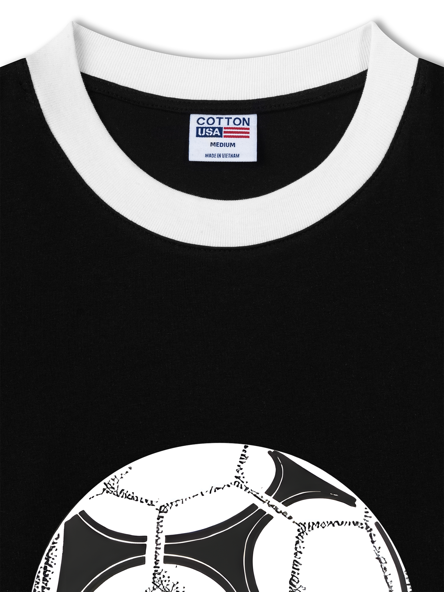 Áo Thun Ringer Relaxed Fit Soccer Vintage Ball