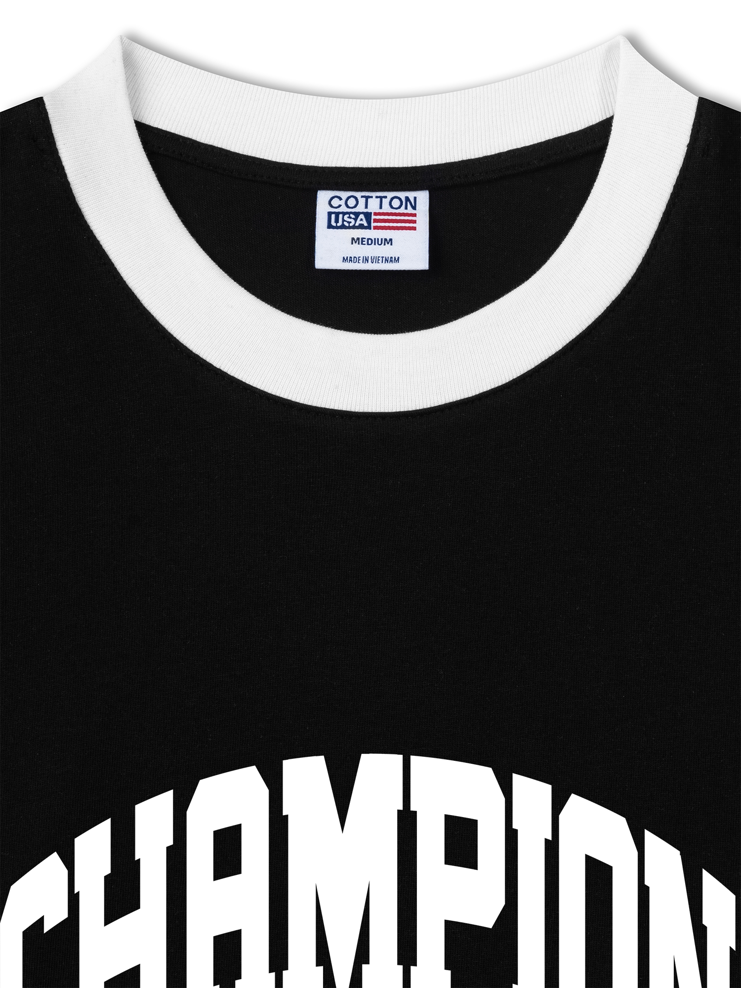 Áo Thun Ringer Relaxed Fit Champions Defeat The Pressure