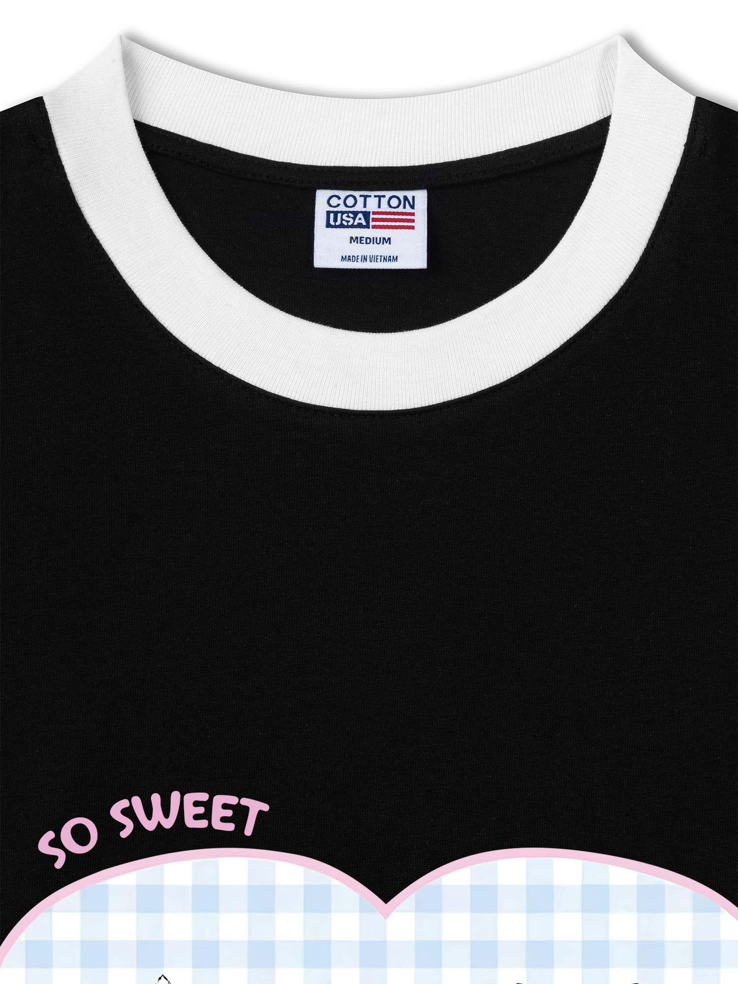 Áo Thun Ringer Relaxed Fit So Sweet Baby Cat