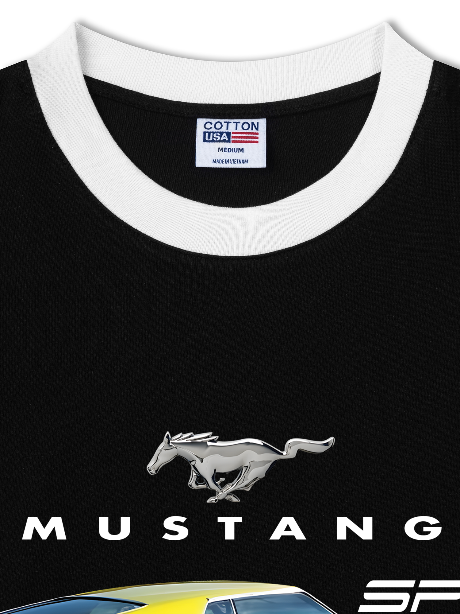 Áo Thun Ringer Relaxed Fit Mustang Yellow Ford