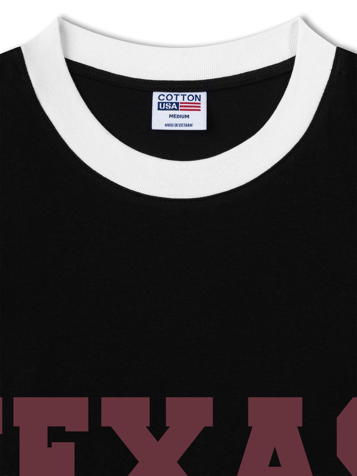 Áo Thun Ringer Relaxed Fit USA Texas Aggies