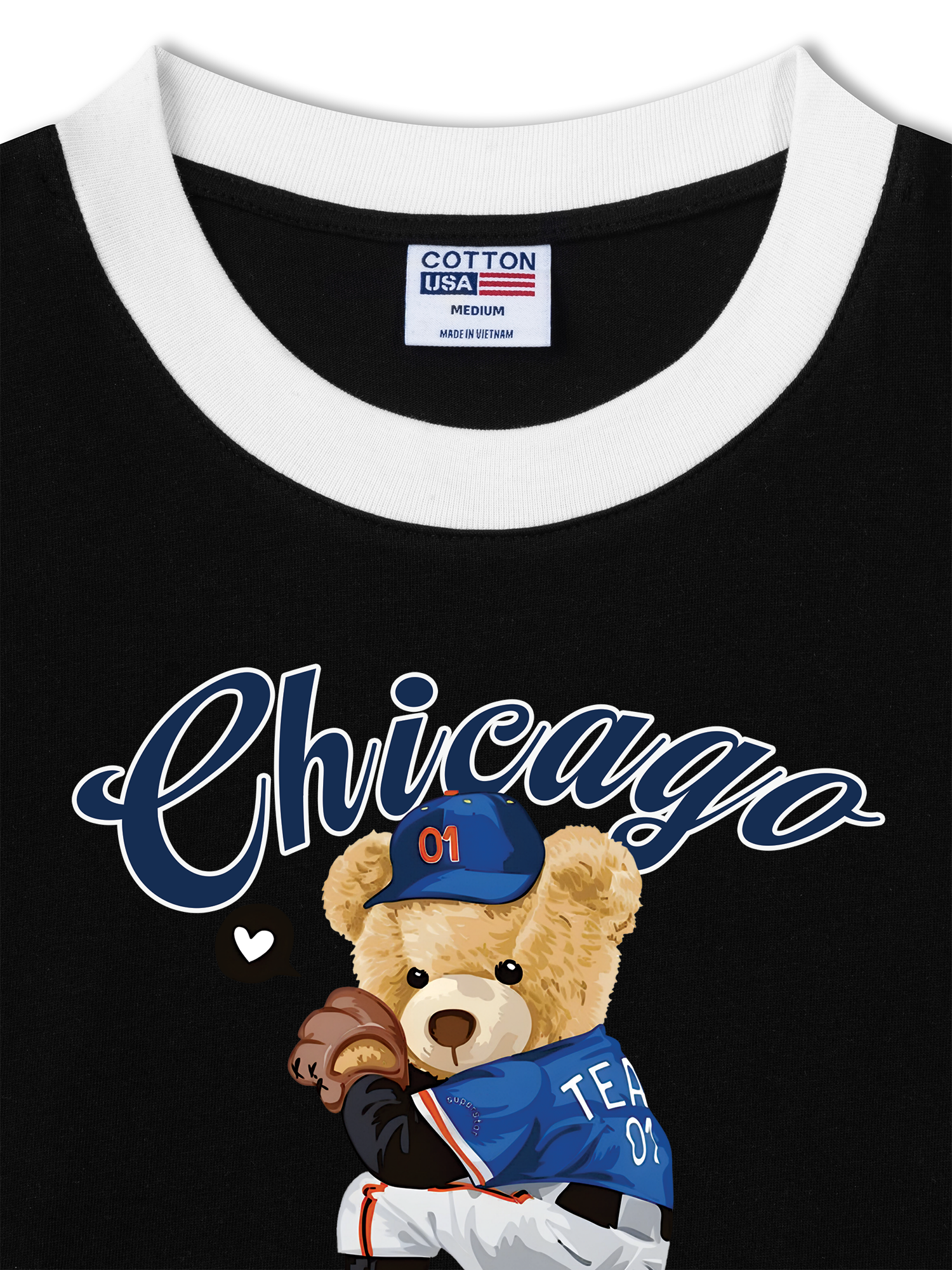 Áo Thun Ringer Relaxed Fit Baseball Chicago Cubs