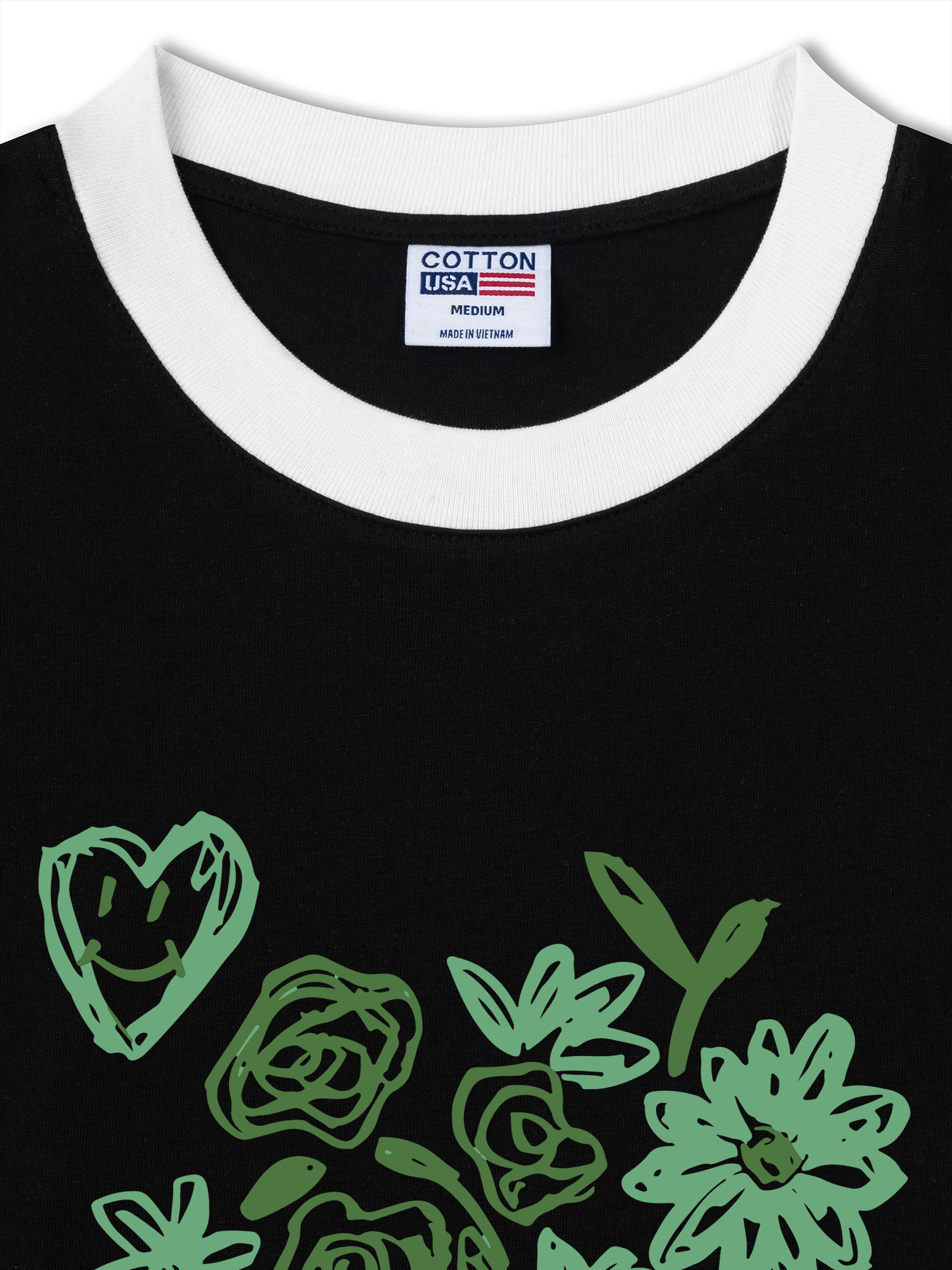 Áo Thun Ringer Relaxed Fit Floral Artiste Des Fleurs