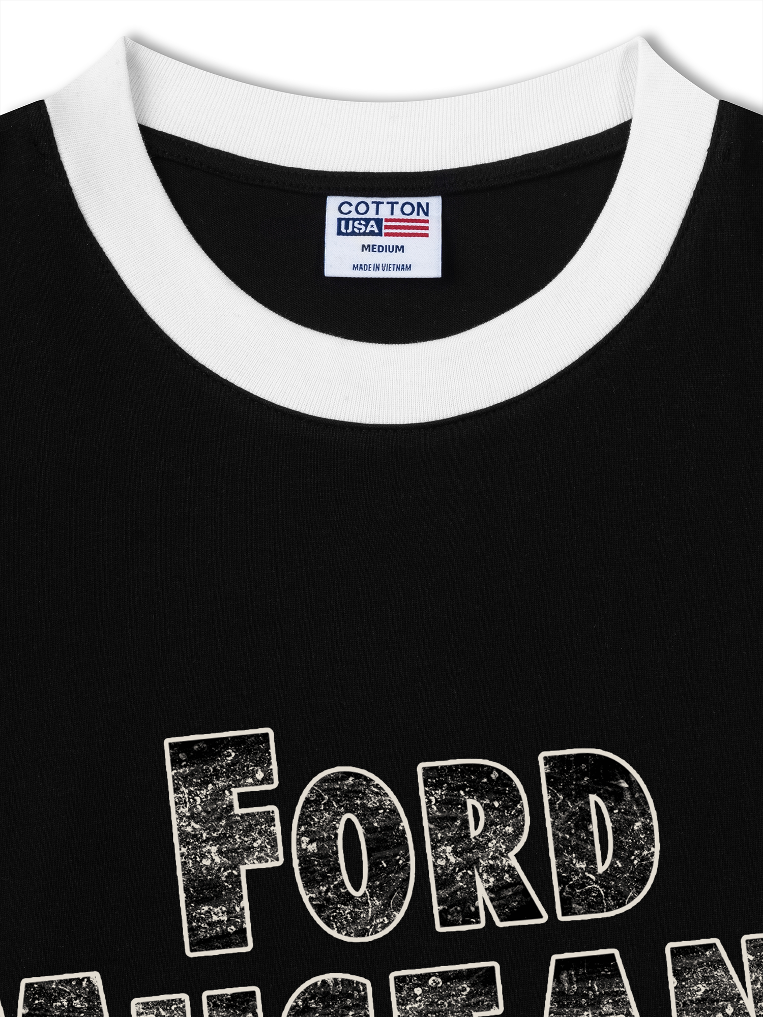 Áo Thun Ringer Relaxed Fit Mustang Retro Ford