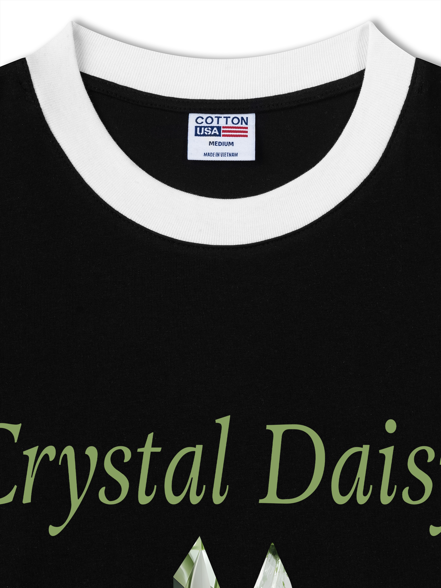 Áo Thun Ringer Relaxed Fit Floral Crytsal Daisy