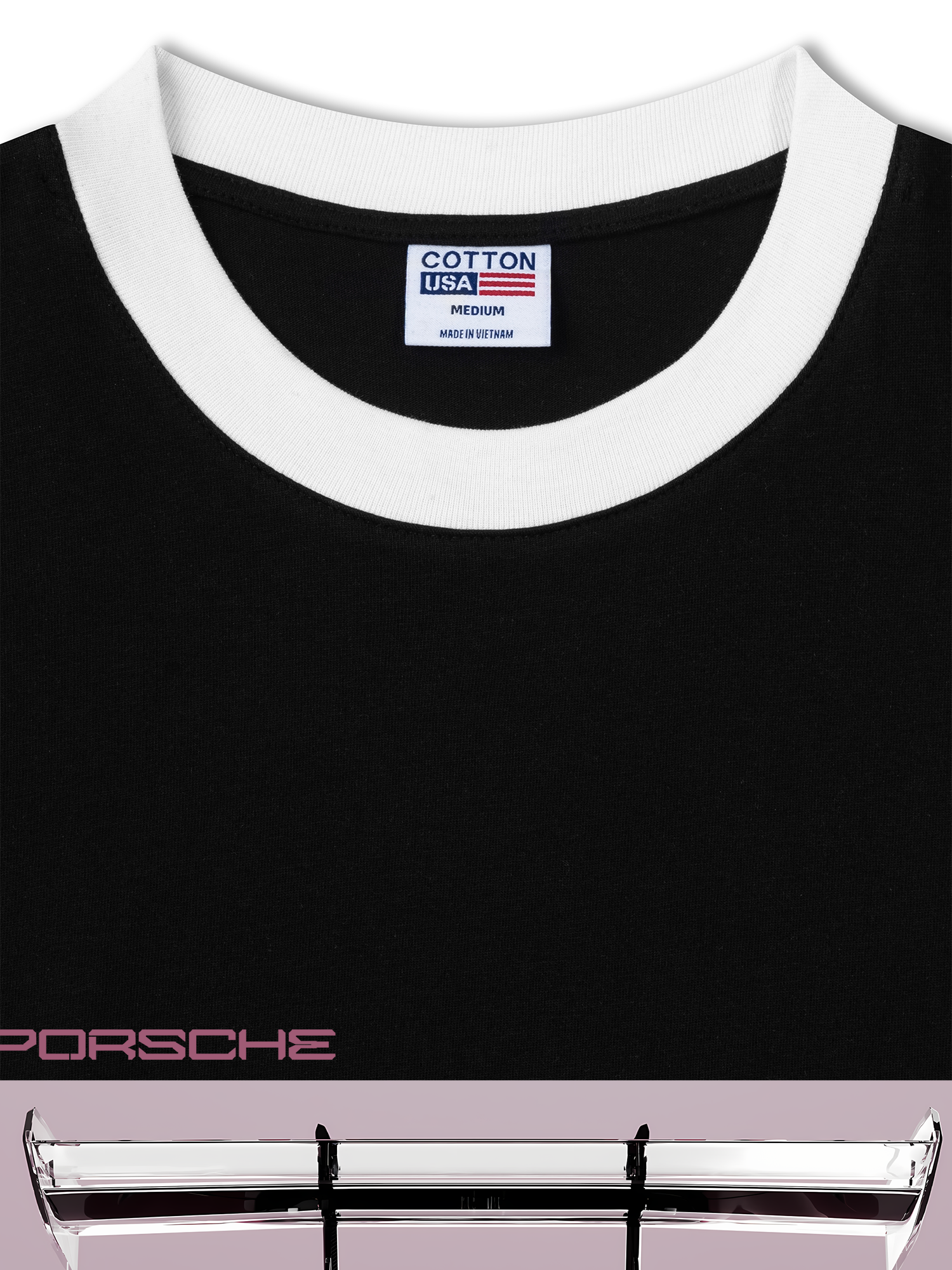 Áo Thun Ringer Relaxed Fit Porsche Pink Twin Turbo