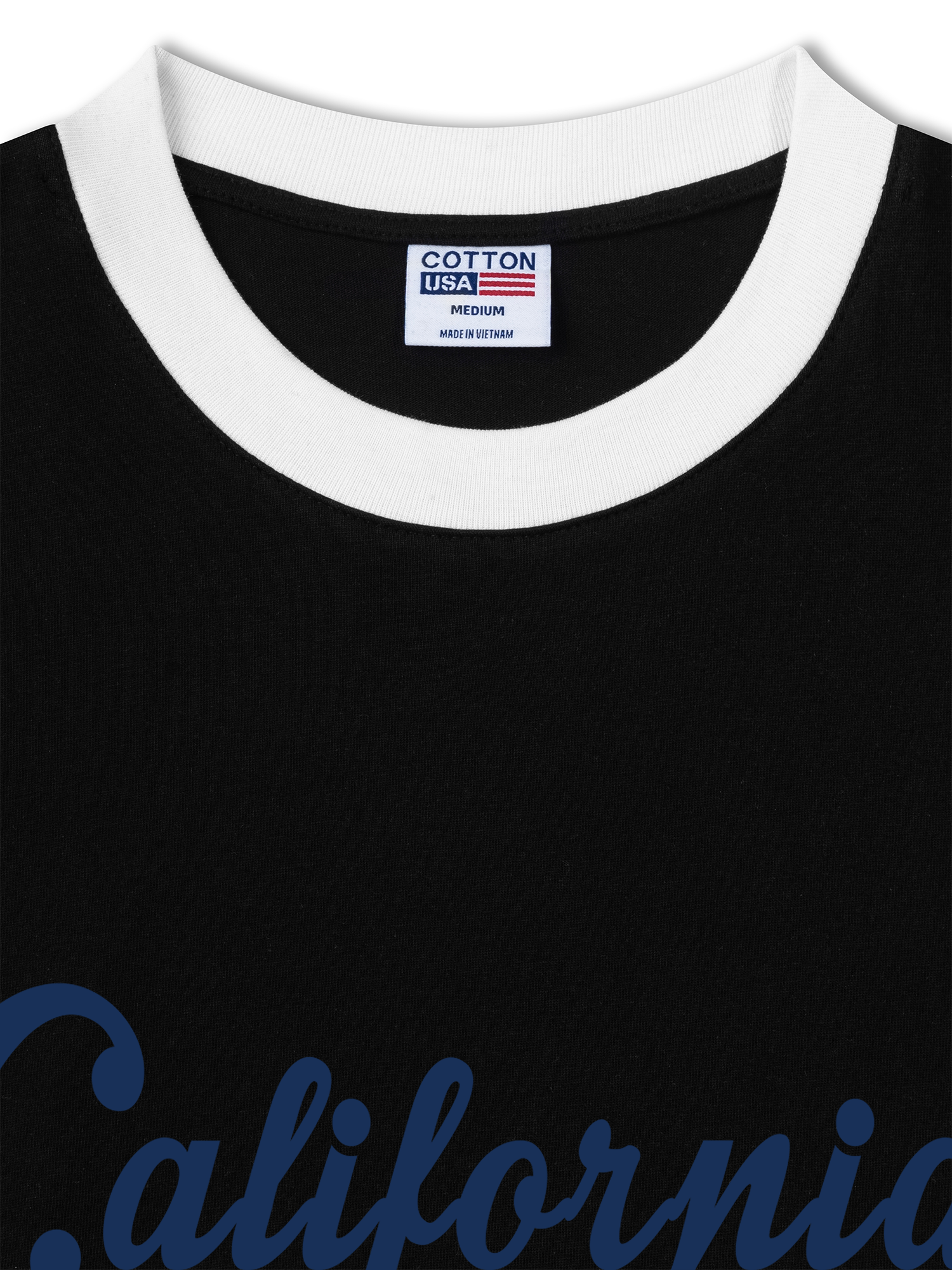 Áo Thun Ringer Relaxed Fit Baseball California Blue Teddy